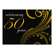 Invitación de oro de la celebración del aniversari