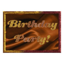 Invitación de oro de la fiesta de cumpleaños