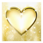 Invitación de oro del corazón