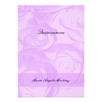 Invitación de Quinceanera de los rosas de la lavan invitaciones