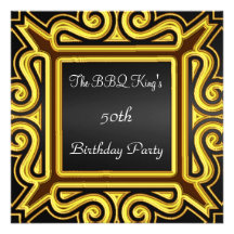 Invitación de rey Popular Elegant Black Gold del B