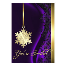 Invitación de seda púrpura de la decoración del co
