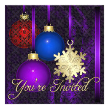 Invitación de seda púrpura del cordón de las decor