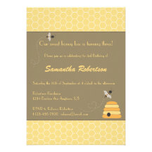 Invitación de zumbido del cumpleaños de las abejas