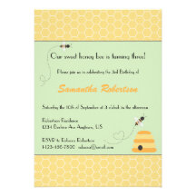 Invitación de zumbido del cumpleaños de las abejas