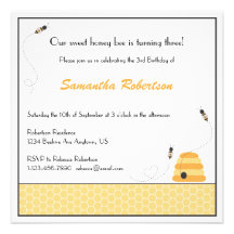 Invitación de zumbido del cumpleaños de las abejas