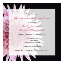 Invitación del alumerzo de la dama de honor