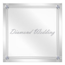 Invitación del aniversario de boda de diamante en 