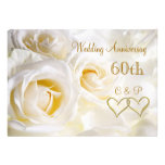 Invitación del aniversario de boda de los rosas bl