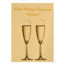 Invitación del aniversario de boda de oro