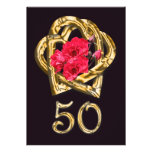 Invitación del aniversario de boda de oro