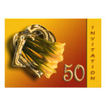 Invitación del aniversario de boda de oro de las c