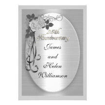 Invitación del aniversario de bodas de plata