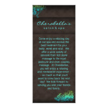 Invitación del balneario del salón - verde azul fl