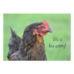 Invitación del batchelorette del fiesta de gallina