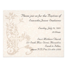 Invitación del bautismo del bebé