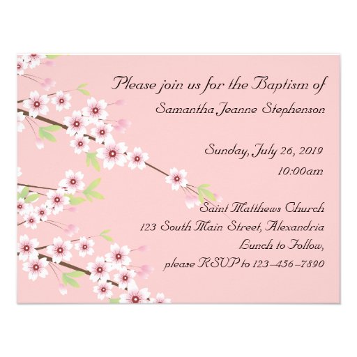 Invitación del bautismo del bebé