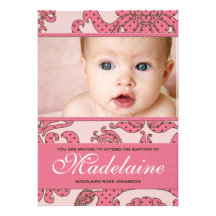 Invitación del bautismo para la niña