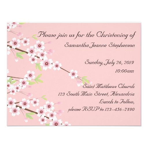 Versos-Para-Invitaciones-De-Bautizo Invitación del bautizo del bebé invitación 10,8 x 13,9 cm | Zazzle