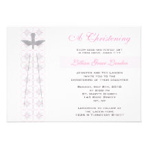 Invitación del bautizo del chica