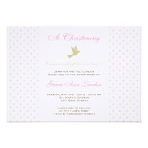 Invitación del bautizo del chica