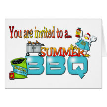 Invitación del Bbq de la barbacoa del verano Felicitación