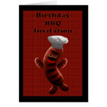 INVITACIÓN DEL BBQ DEL CUMPLEAÑOS - INVITACIÓN DE  TARJETÓN