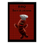 INVITACIÓN DEL BBQ - INVITACIÓN DE LA BARBACOA TARJETÓN