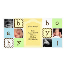 Invitación del bebé tarjetas fotograficas personalizadas