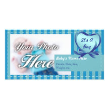Invitación del bebé tarjetas fotograficas personalizadas