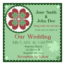 Invitación del boda - afortunada en maleficio del 