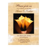 Invitación del boda con el ramo de la cala