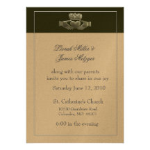 Invitación del boda de Claddagh del irlandés