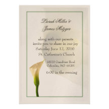 Invitación del boda de la cala