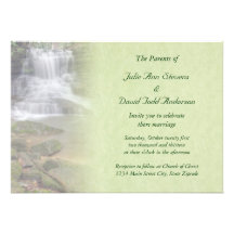 Invitación del boda de la cascada