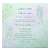 Invitación del boda de la chispa del Seahorse invitaciones