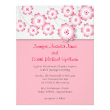 Invitación del boda de la flor de cerezo