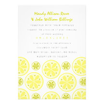 Invitación del boda de la fruta cítrica