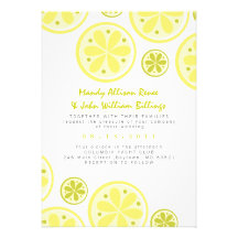 Invitación del boda de la fruta cítrica con los li