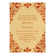 Invitación del boda de la India