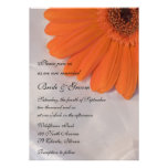 Invitación del boda de la margarita anaranjada y d