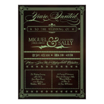 Invitación del boda de la menta y del chocolate DI