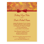 Invitación del boda de la muestra - hojas de otoño postales
