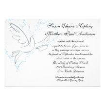 Invitación del boda de la paloma de la obra clásic