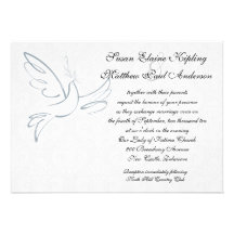 Invitación del boda de la paloma de la obra clásic