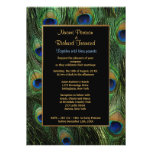 Invitación del boda de la pluma del pavo real