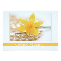 invitación del boda de la primavera del narciso