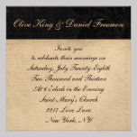 Invitación del boda de la silueta de los rinoceron invitaciones