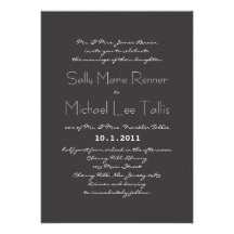 Invitación del boda de la tipografía