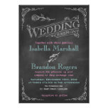 Invitación del boda de la tiza de la aguamarina